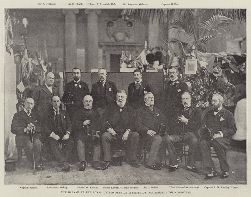Basaren vid Royal United Service Institution, Whitehall, kommittén av English Photographer