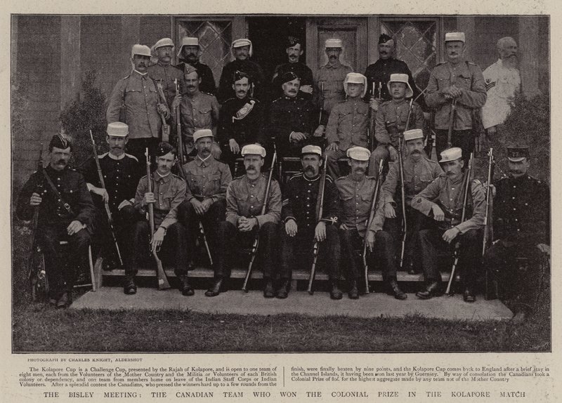 Bisley Meeting, det kanadensiska laget som vann Colonial Prize i Kolapore Match av English Photographer