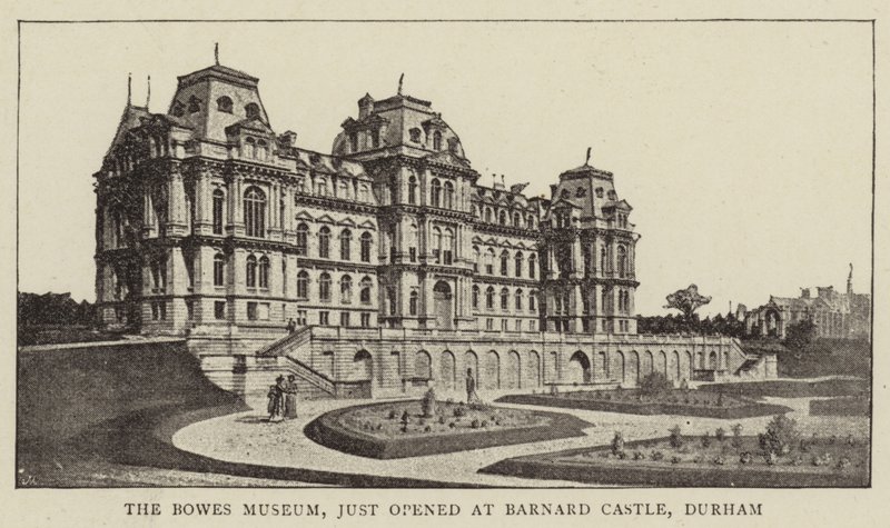 Bowes Museum, som precis öppnat på Barnard Castle, Durham av English Photographer