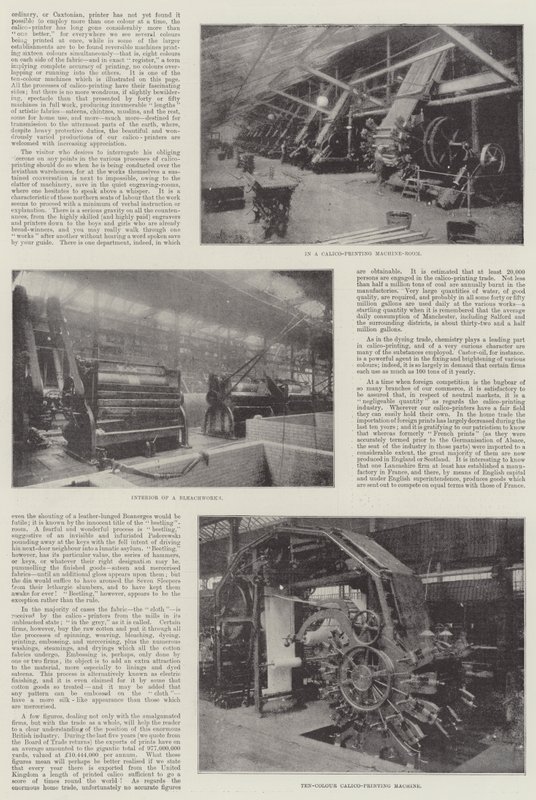Den brittiska Calico-Printing Industry av English Photographer