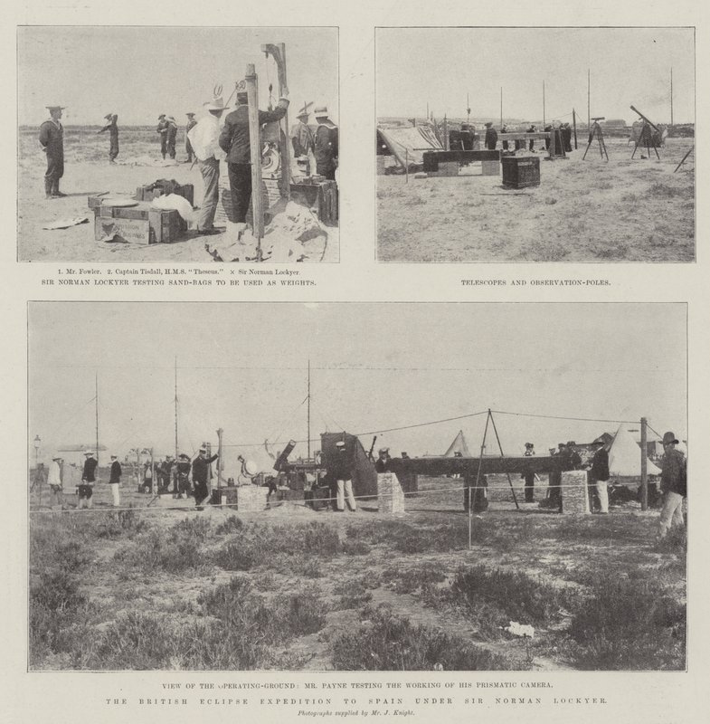 Den brittiska Eclipse Expeditionen till Spanien under Sir Norman Lockyer av English Photographer