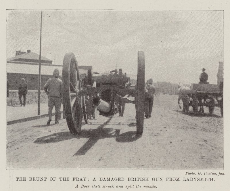 The Brunt of the Fray, en skadad brittisk pistol från Ladysmith av English Photographer