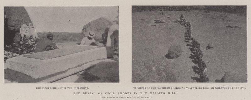 Begravningen av Cecil Rhodes i Matoppo Hills av English Photographer