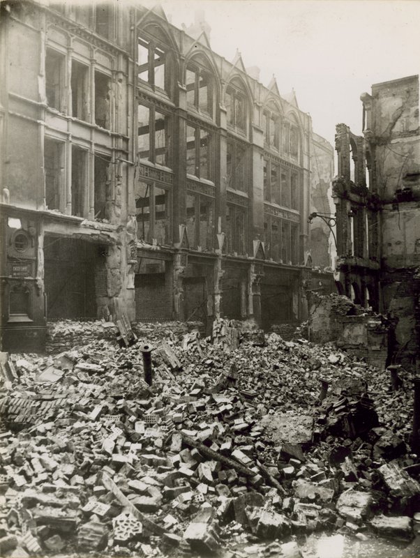 City of London efter ett bombräd av English Photographer