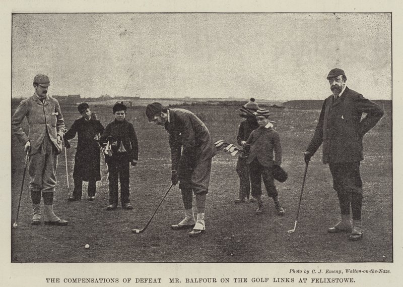 Nederlagets kompensationer, Mr Balfour på Golf Links på Felixstowe av English Photographer
