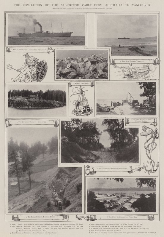 Färdigställandet av den helt brittiska kabeln från Australien till Vancouver av English Photographer