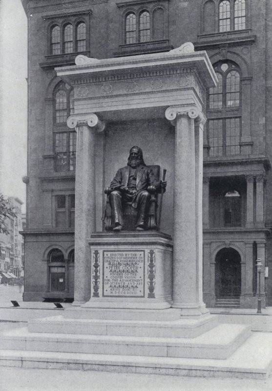 Cooper Institute and Monument, New York (s/v foto) av English Photographer
