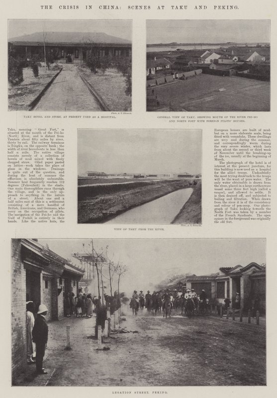 Krisen i Kina, scener i Taku och Peking av English Photographer