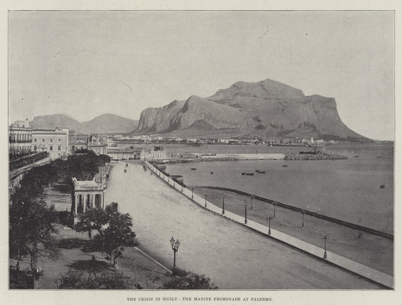 Krisen på Sicilien, sjöpromenaden i Palermo av English Photographer
