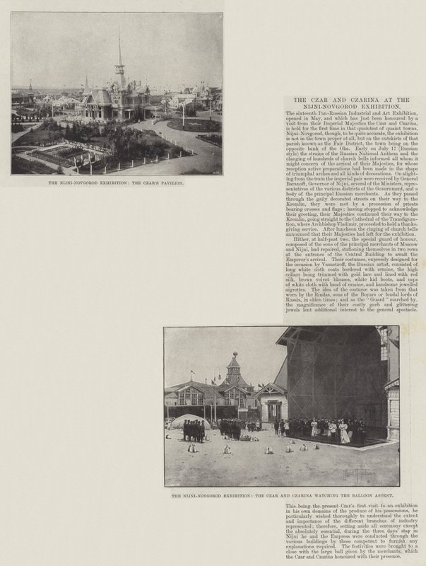Tsaren och tsarinen på Nijni-Novgorod-utställningen av English Photographer