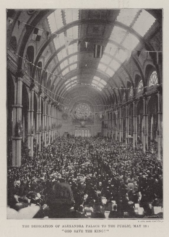 Invigningen av Alexandra Palace till allmänheten, 18 maj, Gud rädda kungen! av English Photographer