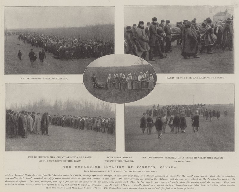 Doukhobor-invasionen av Yorkton, Kanada av English Photographer