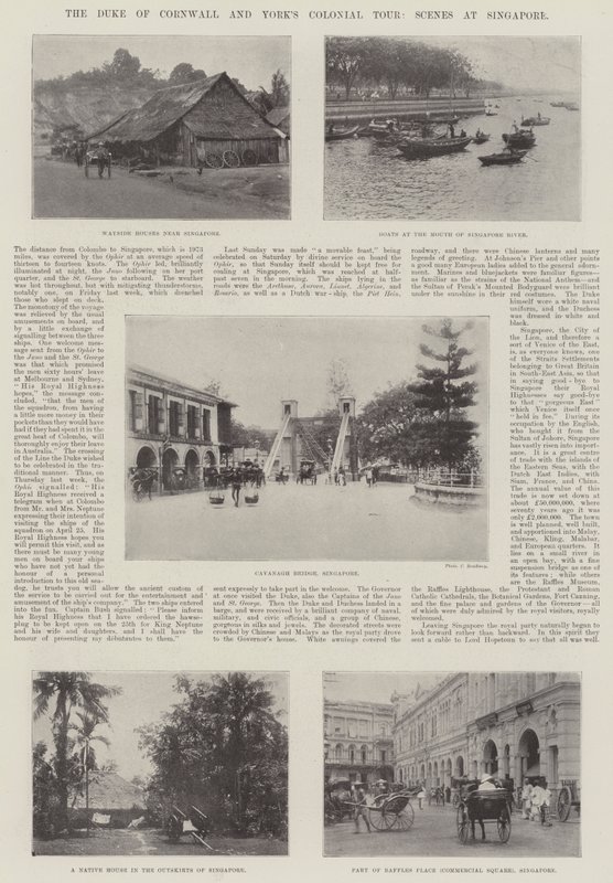 The Duke of Cornwall och Yorks Colonial Tour, scener i Singapore av English Photographer