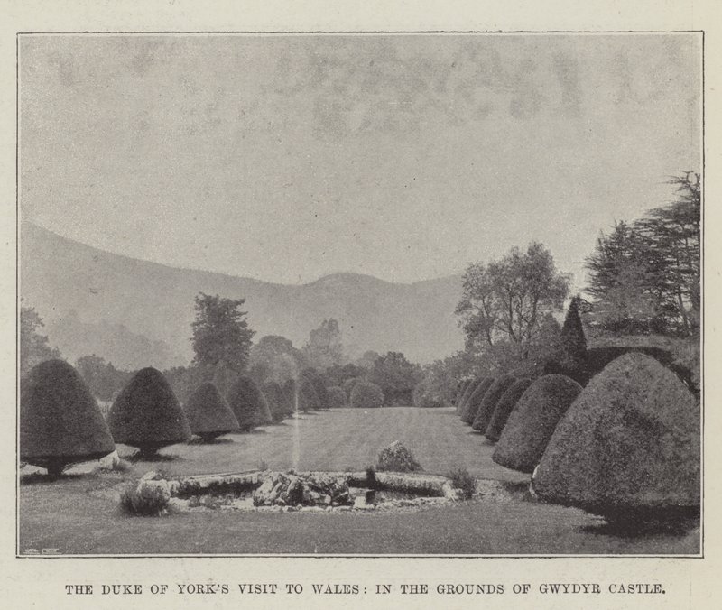 Hertigen av Yorks besök i Wales, på Gwydyr Castle av English Photographer