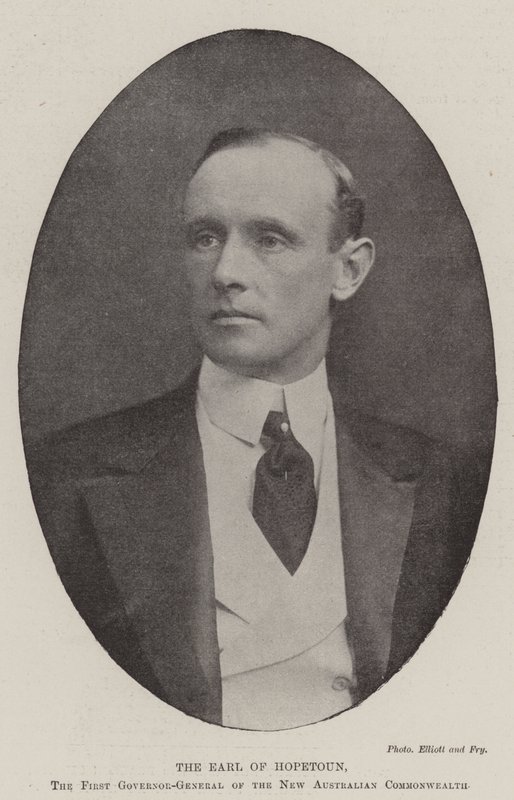 Earlen av Hopetoun, den förste generalguvernören i New Australian Commonwealth av English Photographer