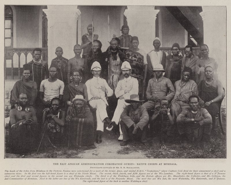 The East American Administration Coronation Guests, Native Chiefs at Mombasa av English Photographer
