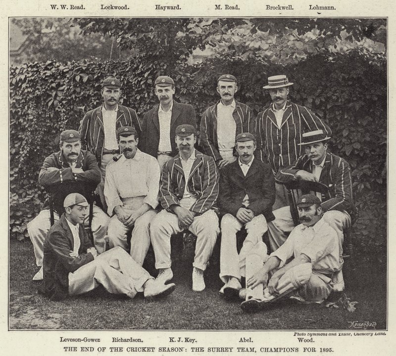 The End of the Cricket Season, Surrey Team, mästare för 1895 av English Photographer