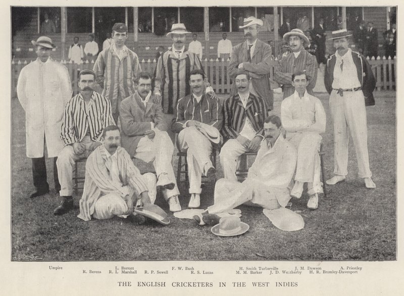 De engelska cricketspelarna i Västindien, 1895. av English Photographer