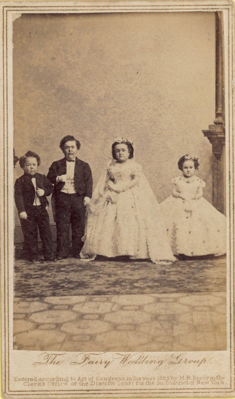 The Fairy Wedding-gruppen; General Tom Thumb av English Photographer