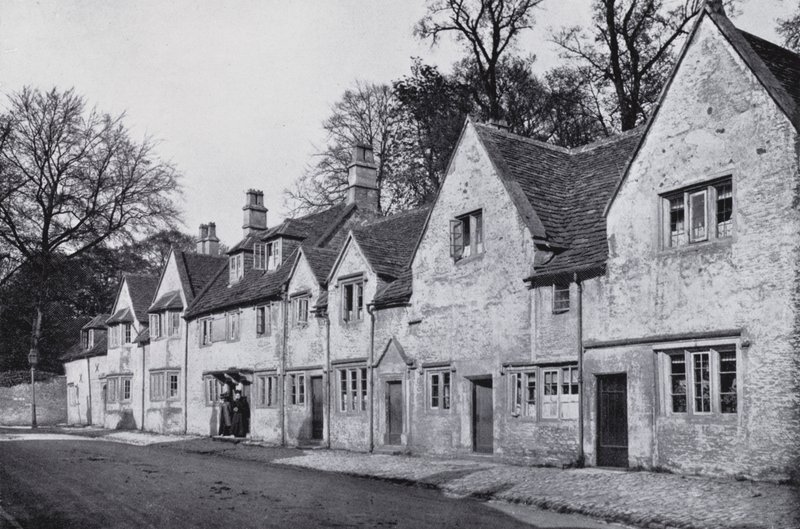 The Flemish Houses, Corsham (s/v foto) av English Photographer