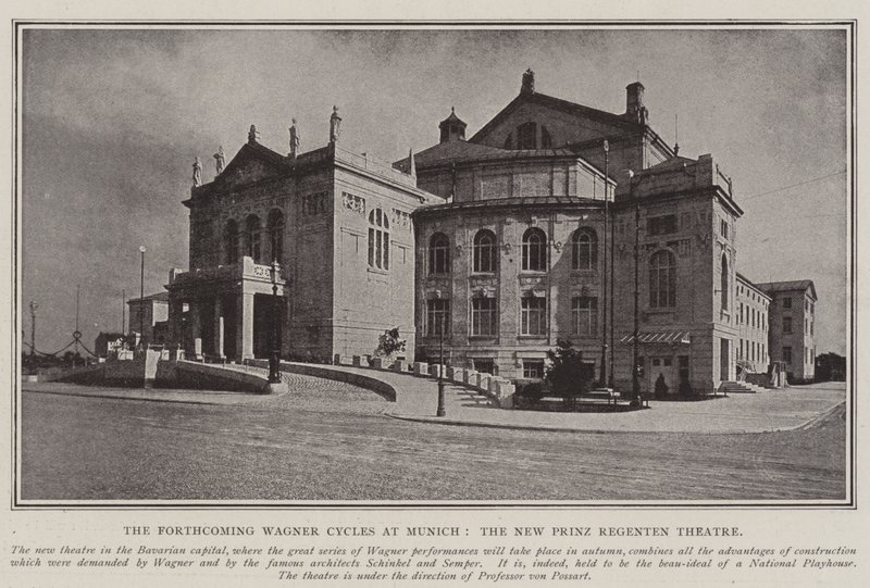 De kommande Wagner-cyklerna i München, New Prinz Regenten-teatern av English Photographer