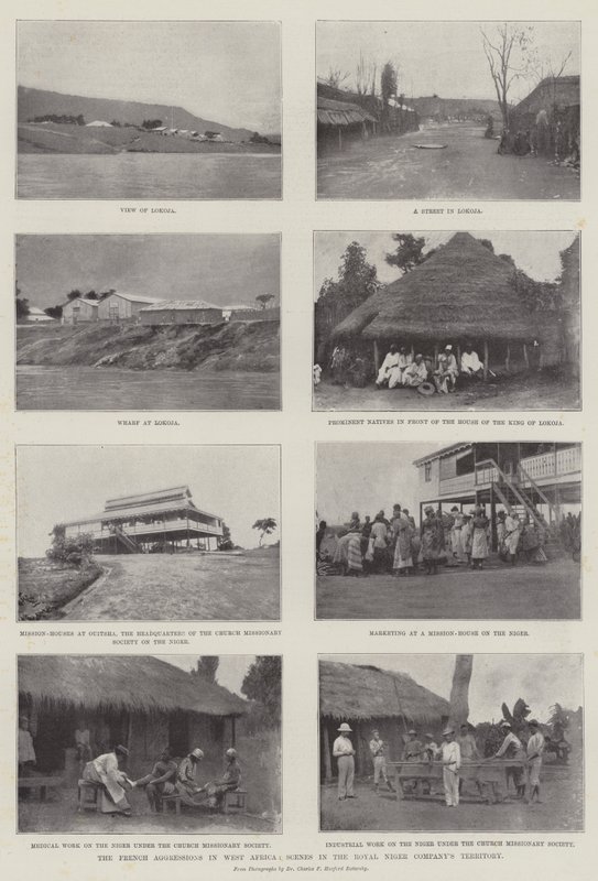 De franska aggressionerna i Västafrika, scener i Royal Niger Company Territory av English Photographer