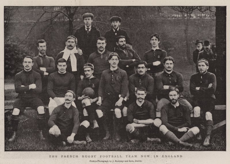 Det franska fotbollslaget i rugby är nu i England av English Photographer