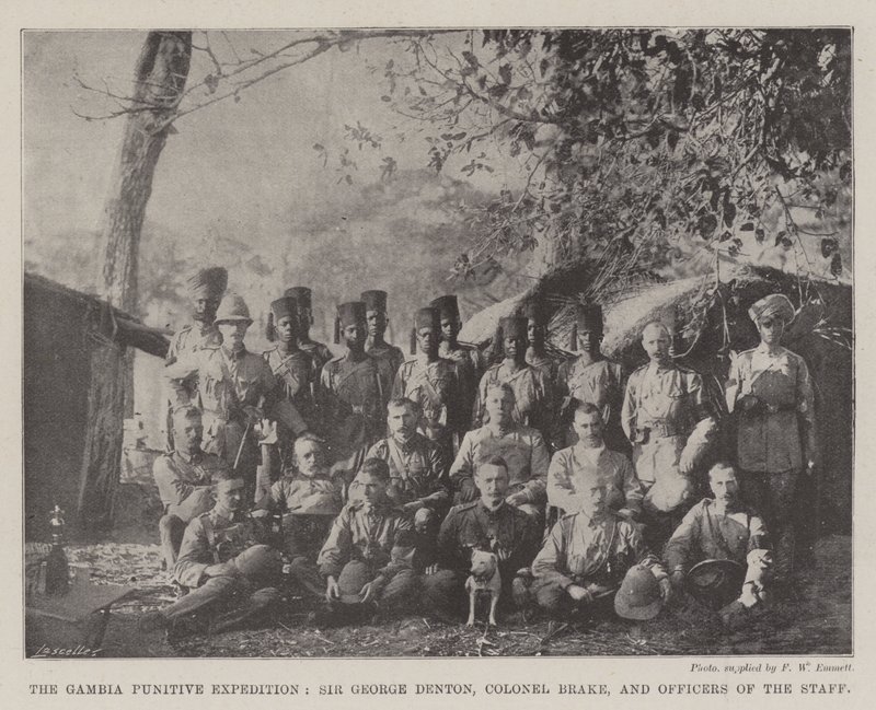 Gambias straffexpedition, Sir George Denton, överste Brake och stabens officerare av English Photographer