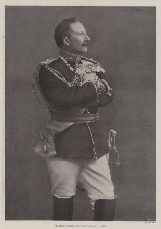 Den tyske kejsaren i fältmarskalkuniform av English Photographer