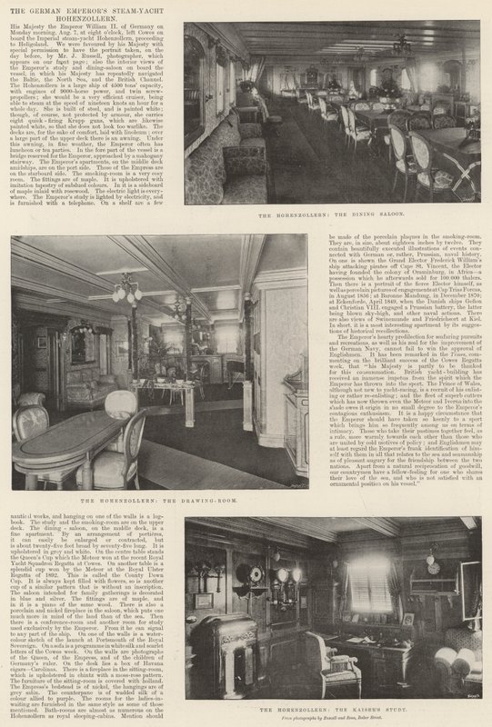 De tyska kejsarna Steam-Yacht Hohenzollern av English Photographer