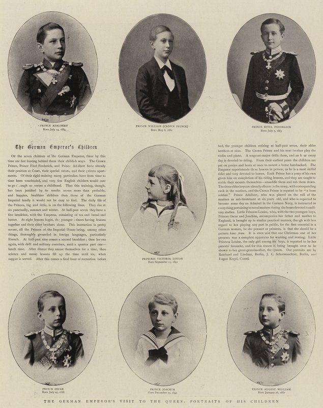 De tyska kejsarna besöker drottningen, porträtt av hans barn av English Photographer