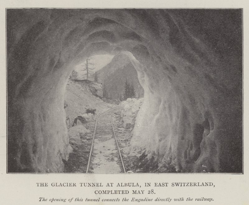 Glaciärtunneln vid Albula, i östra Schweiz, färdigställdes den 28 maj av English Photographer