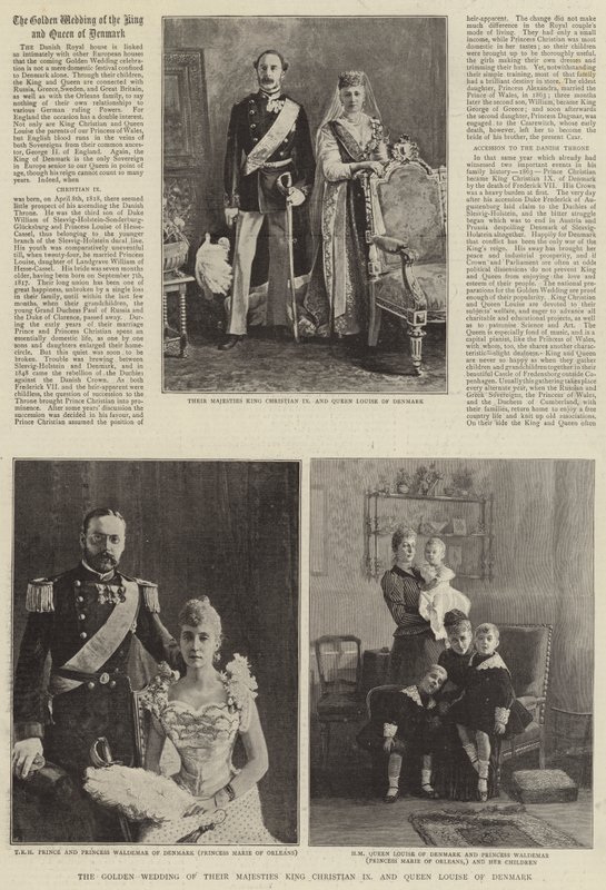 Deras Majestäts guldbröllop, kung Christian IX och drottning Louise av Danmark av English Photographer