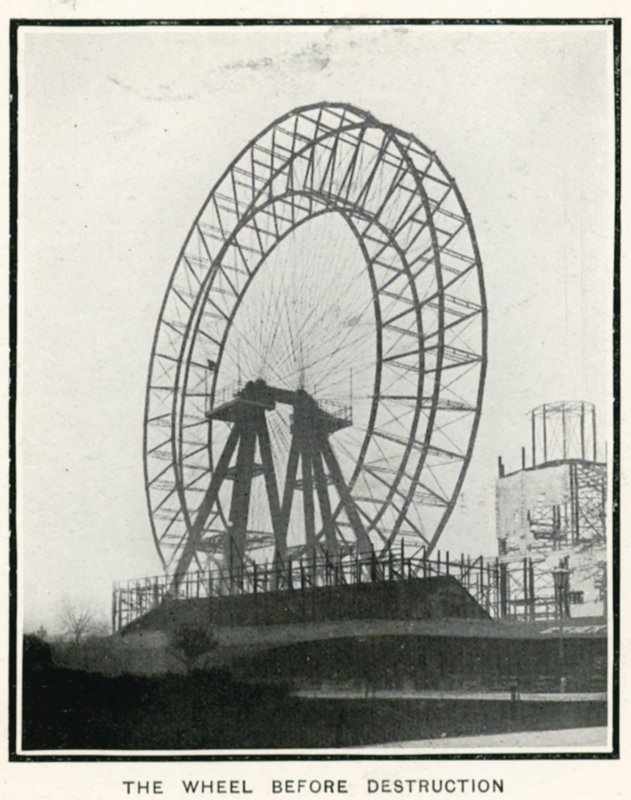 Det stora hjulet vid Earls Court, London; från The Sphere, 13 april 1907 av English Photographer