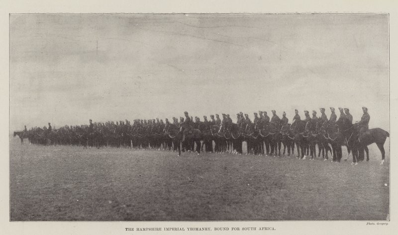 The Hampshire Imperial Yeomanry, på väg till Sydafrika av English Photographer