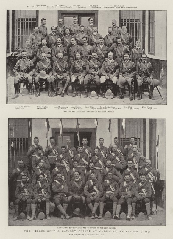 The Heroes of the Cavalry Charge vid Omdurman, 2 september 1898 av English Photographer