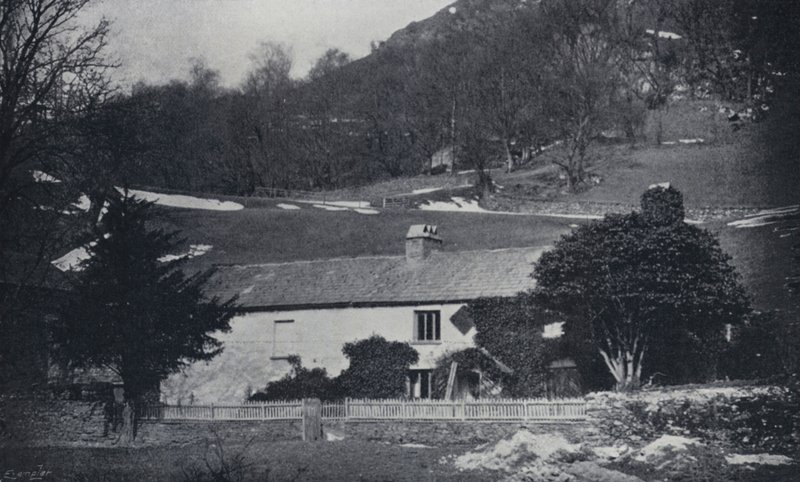 Hemmet för Hartley Coleridge och De Quincey, Nab Cottage, Rydal (s/v foto) av English Photographer