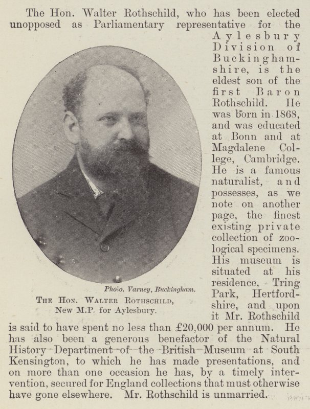 Den ärade Walter Rothschild, ny MP för Aylesbury av English Photographer