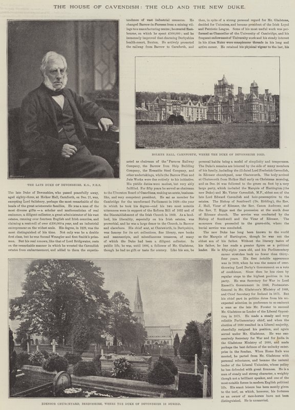 The House of Cavendish, the Old and the New Duke av English Photographer