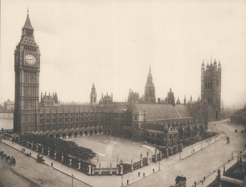 The Houses of Parliament och Big Ben, London, ca 1900 av English Photographer