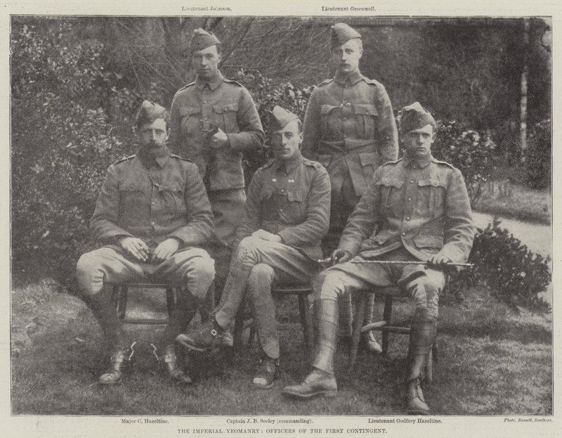 The Imperial Yeomanry, officerare i den första kontingenten av English Photographer