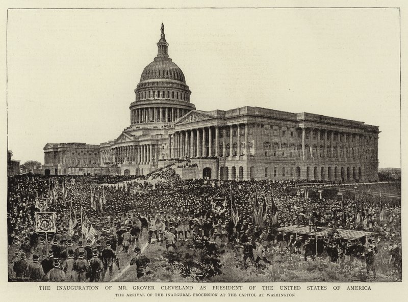 Invigningen av Mr Grover Cleveland som president i USA av English Photographer
