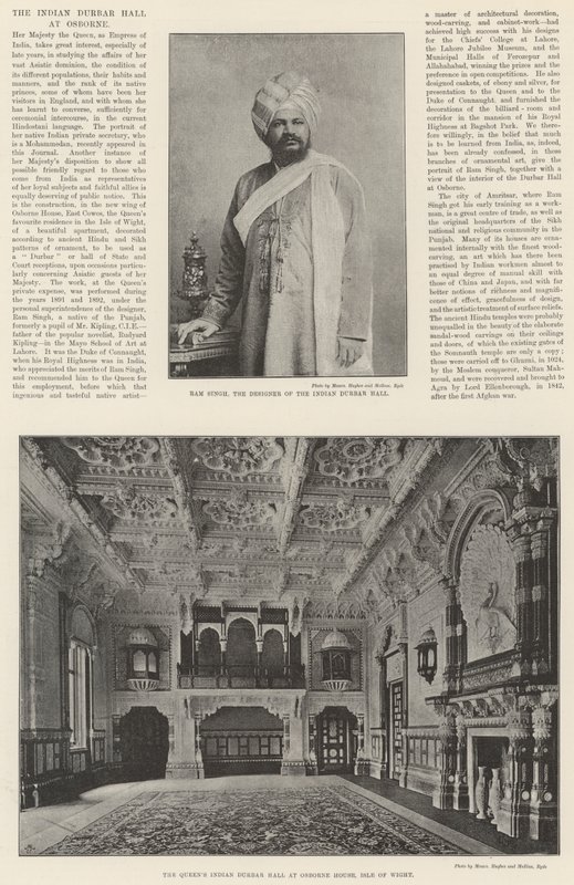 Indian Durbar Hall i Osborne av English Photographer