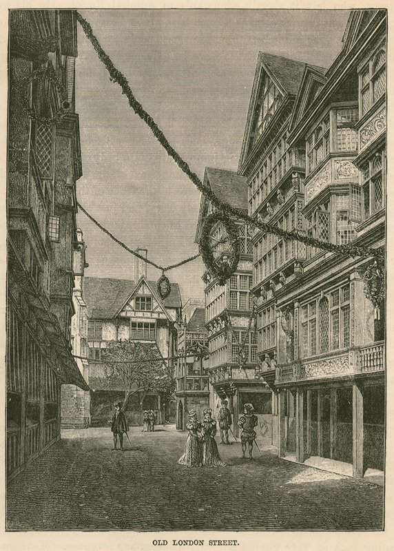 Den internationella hälsoutställningen i South Kensington: All-Hallows Staining and Butchers Row av English Photographer
