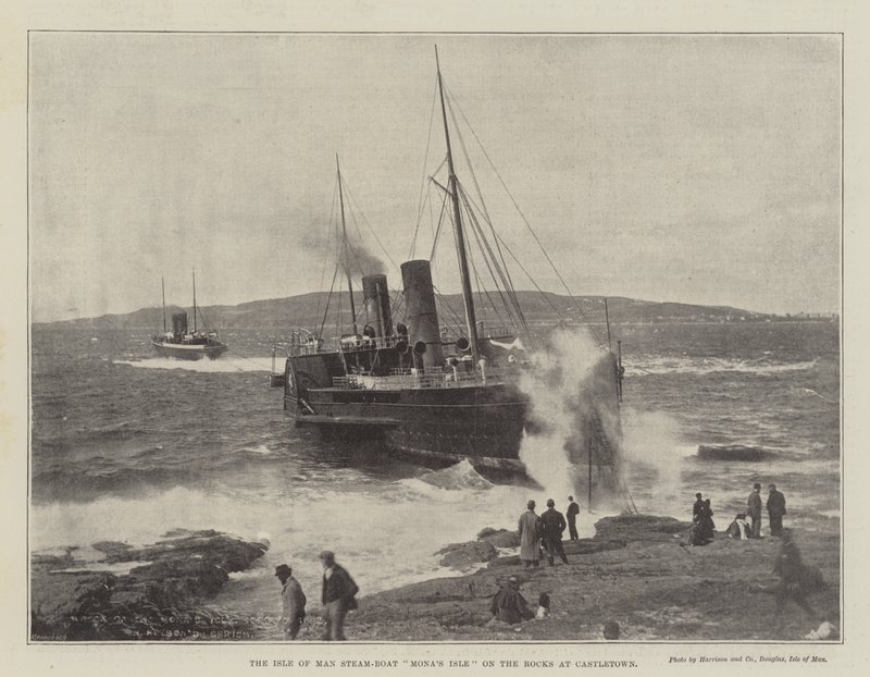 Isle of Man ångbåt Monas Isle on the Rocks vid Castletown av English Photographer