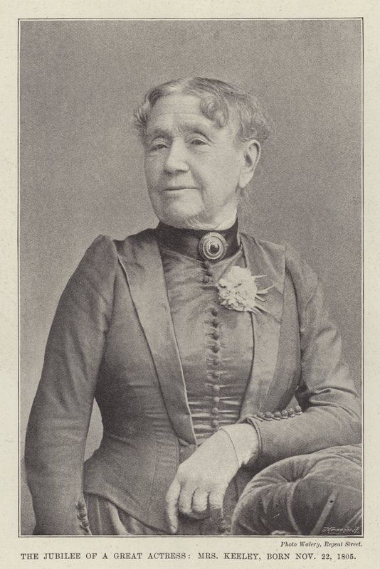 The Jubilee of a Great Actress, Mrs Keeley, född 22 november 1805 av English Photographer