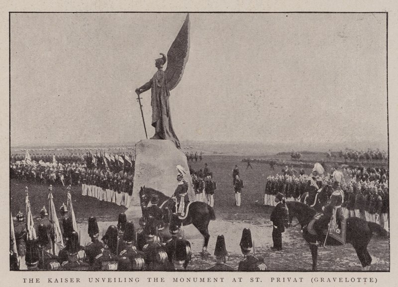 Kaisern avtäcker monumentet på St Privat, Gravelotte av English Photographer