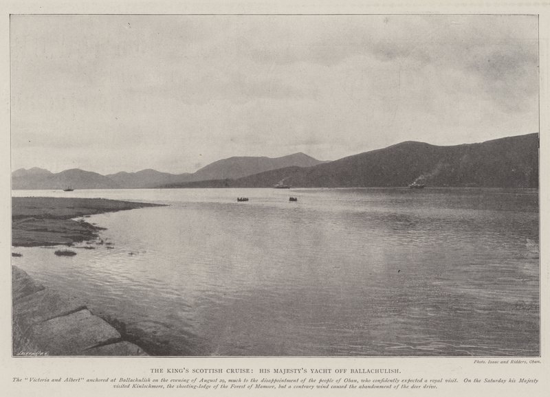 Kings Scottish Cruise, His Majestys Yacht utanför Ballachulish av English Photographer