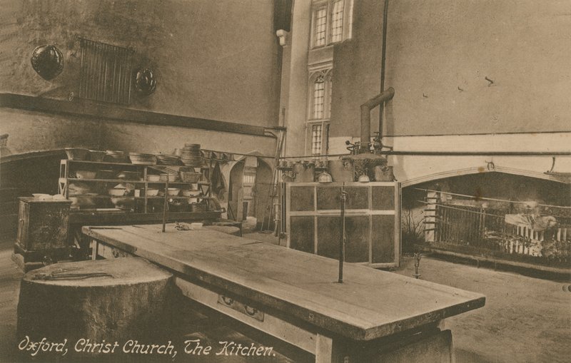 Köket, Christ Church, Oxford. Vykort skickat 1913. av English Photographer
