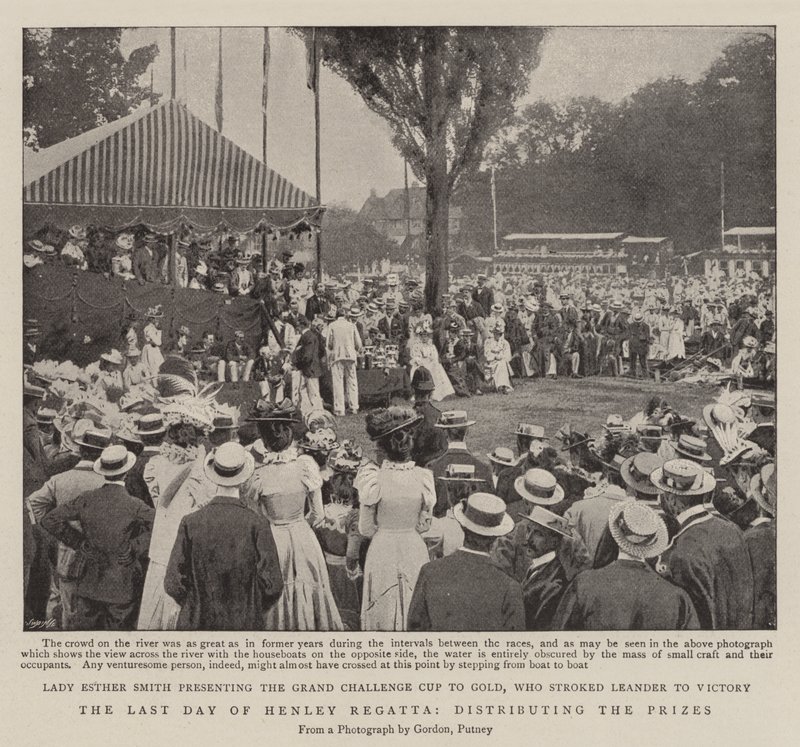 Den sista dagen av Henley Regatta, utdelning av priserna av English Photographer